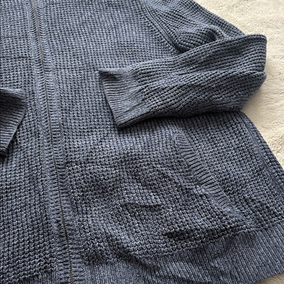 L.L. Bean Organic Cotton Waffle Zip Sweater – Size XXL | Full Zip | Eco - Picture 3 of 8